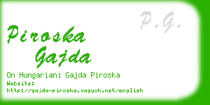 piroska gajda business card